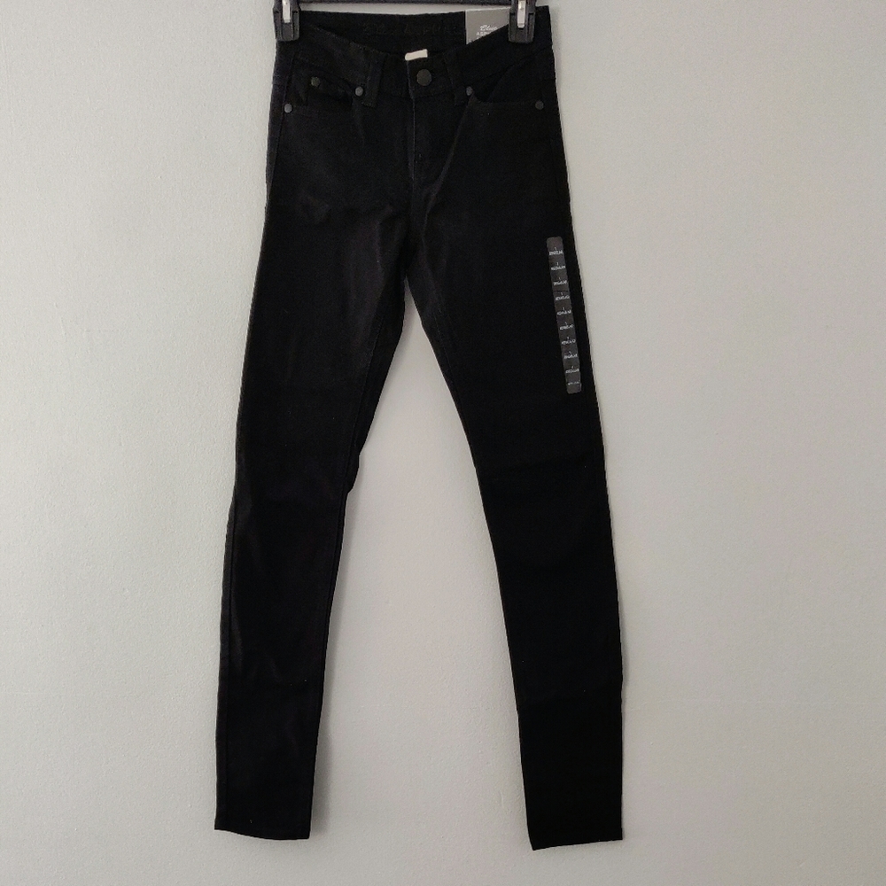 BLUE ASPHALT BLACK MIDRISE JEGGING 1 REGULAR